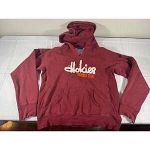 Y2K Step Ahead Virginia Tech Hokies Maroon Hoodie Sweatshirt Mens Medium VT NCAA